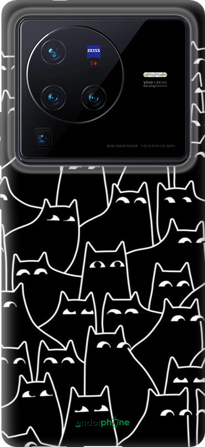 Силиконовый чехол С изображением кошек для Vivo X80 Pro - 6470u-2630 изображение 