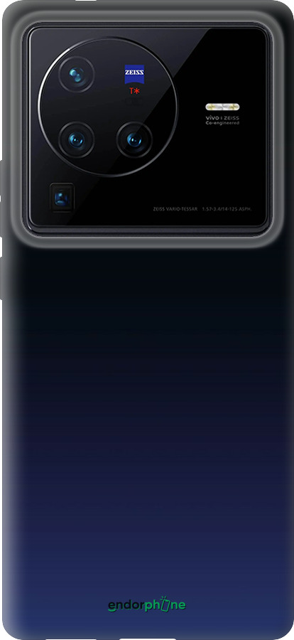 Силиконовый чехол Градиент в тёмно - синем стиле для Vivo X80 Pro - 6542u-2630 изображение 