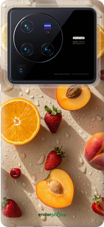 Силиконовый чехол Фрукты 3 для Vivo X80 Pro - 6703u-2630 изображение 