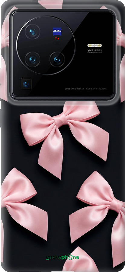 Силиконовый чехол Coquette Ribbons Dark Coquette для Vivo X80 Pro - 6767u-2630 изображение 