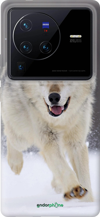 Силиконовый чехол Бегущий волк для Vivo X80 Pro - 826u-2630 изображение 