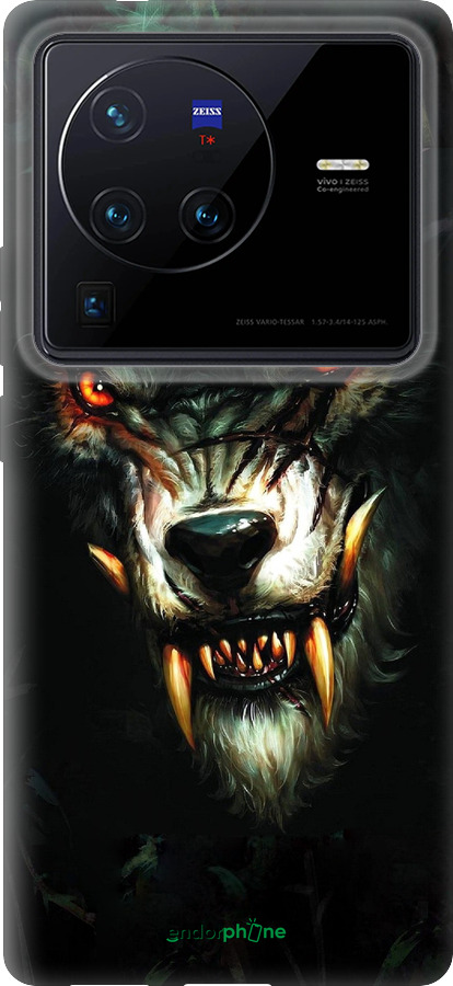 Силиконовый чехол Дьявольский волк для Vivo X80 Pro - 833u-2630 изображение 