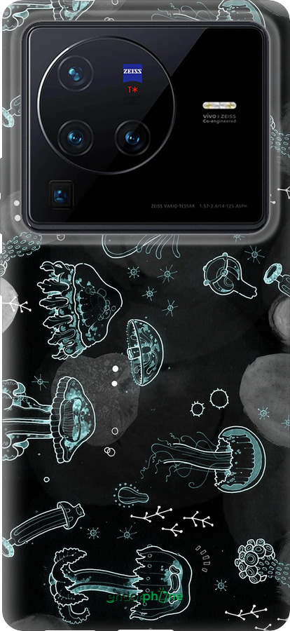 Силиконовый чехол Медузы для Vivo X80 Pro - 906u-2630 изображение 