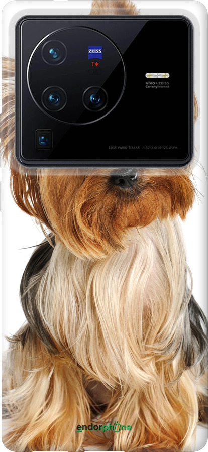 Силіконовий чехол Йоркширський тер'єр із хвостиком для Vivo X80 Pro - 930u-2630 изображение 