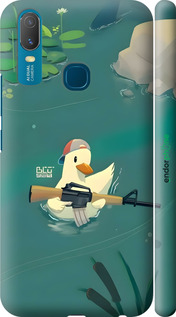 3D пластиковый матовый чехол Уточка с автоматом для Vivo Y11 - 6356m-629 изображение 