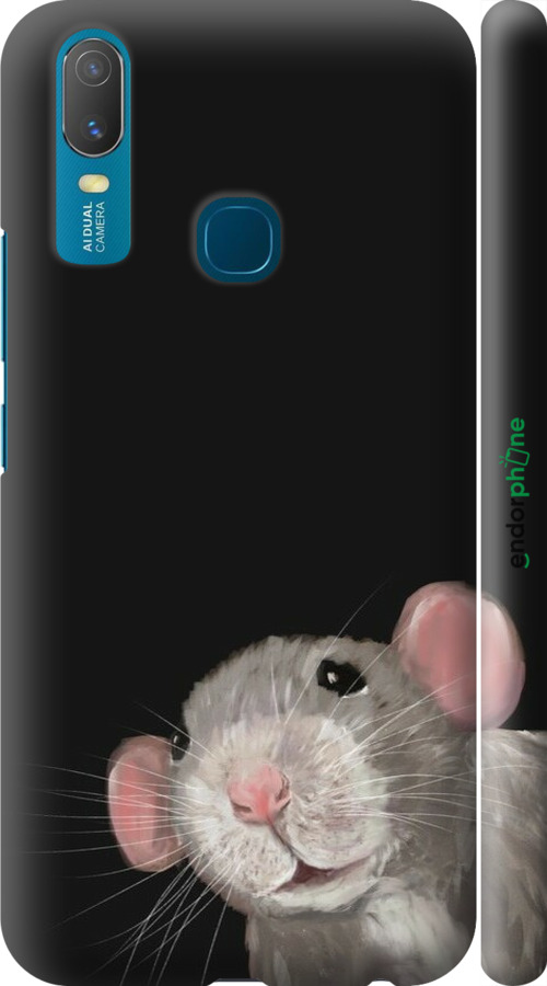 3D пластиковый матовый чехол The Peeking Rat для Vivo Y11 - 6442m-629 изображение 