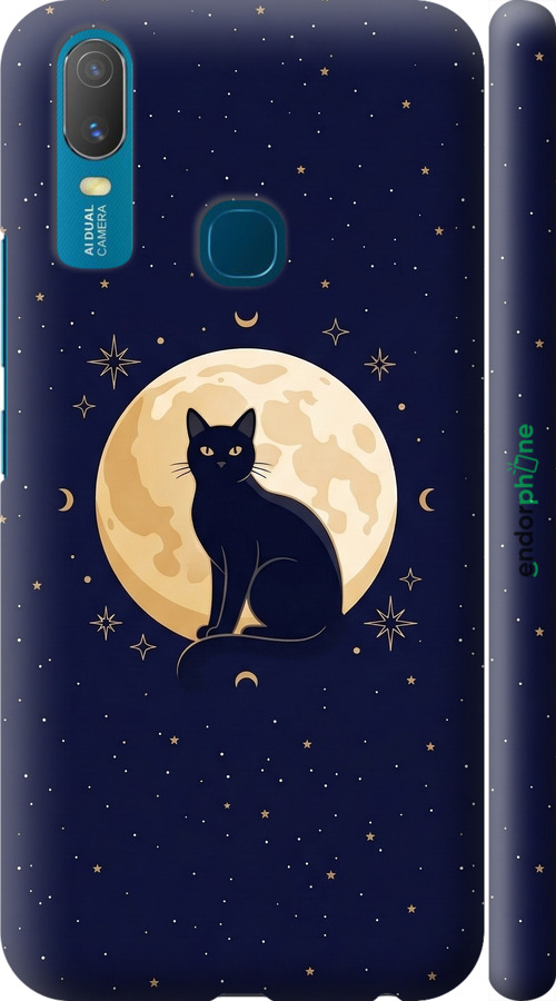 3D пластиковий матовий чехол Cute Cat Celestial/Witchy для Vivo Y11 - 6787m-629 изображение 