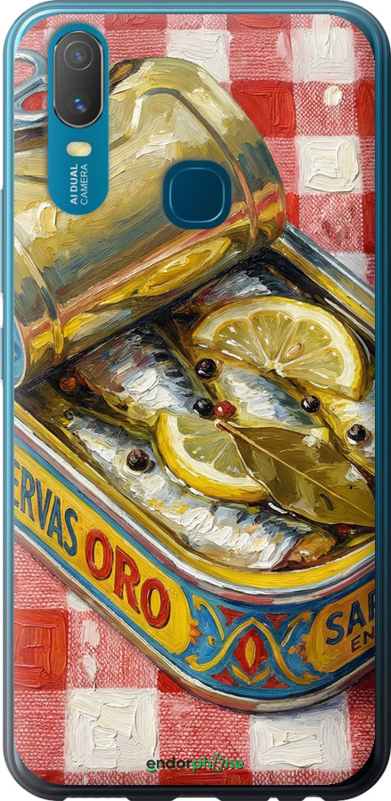 Силиконовый чехол Vintage Sardine Tin Phone для Vivo Y11 - 6772u-629 изображение 