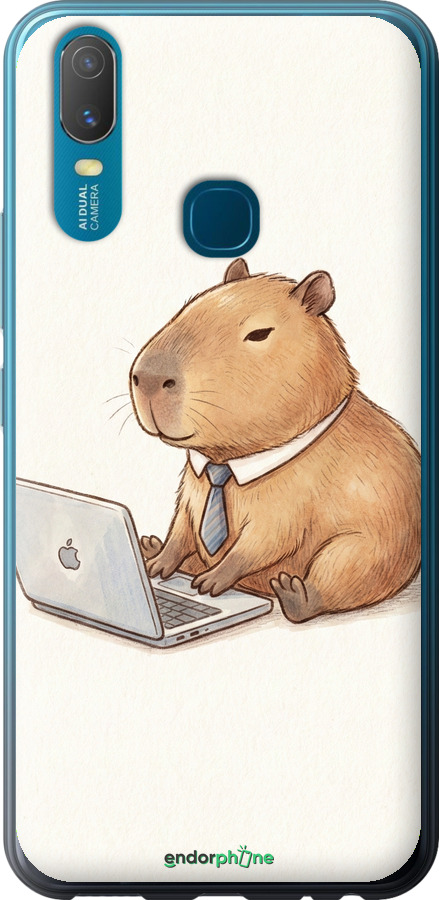 2D пластиковый чехол Funny Capybara CEO Working для Vivo Y11 - 6777t-629 изображение 