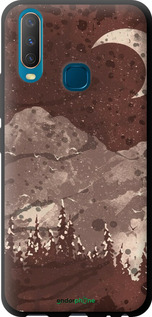 TPU чехол із зображенням місячного пейзажу у нічному лісі для Vivo Y15 - 6546b-1791 изображение 