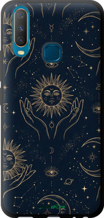 TPU чехол Celestial Harmony: Sun & Moon Gold Mystic Pattern для Vivo Y15 - 6778b-1791 изображение 