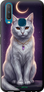 TPU чехол Mystic White Cat Gothic Dark Purple Gold для Vivo Y17 - 6805b-1447 изображение 