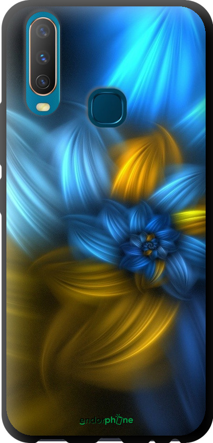 

TPU чорний чохол "Візерунок 46" для Vivo Y17, Синій