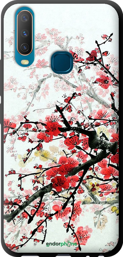 TPU чехол Квітучий кущ для Vivo Y15 - 831b-1791 изображение 
