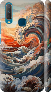 3D пластиковий матовий чехол Арт хвилі для Vivo Y17 - 6324m-1447 изображение 
