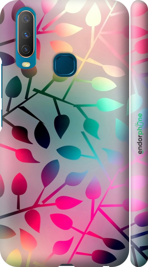 

3D пластиковий матовий чохол "Листя" для Vivo Y15