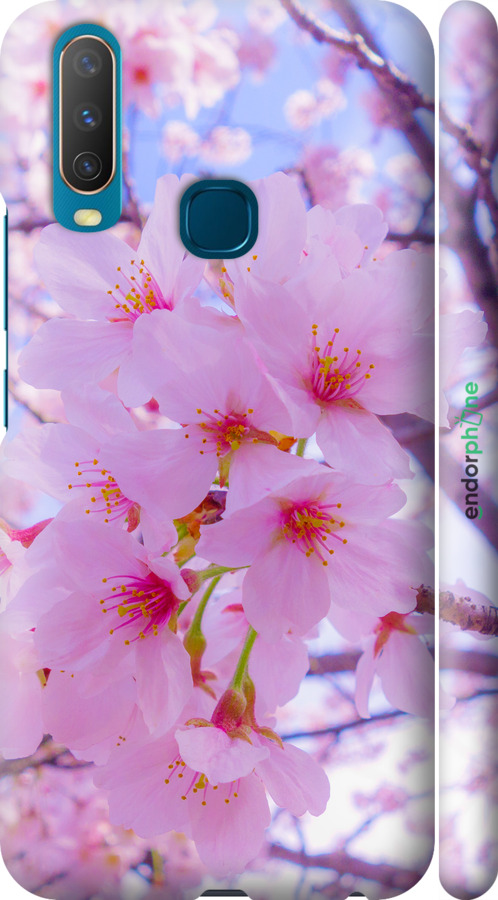3D пластиковый матовый чехол Сакура для Vivo Y15 - 6029m-1791 изображение 