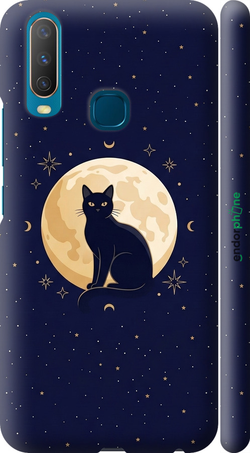 3D пластиковий матовий чехол Cute Cat Celestial/Witchy для Vivo Y15 - 6787m-1791 изображение 