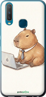 Силиконовый чехол Funny Capybara CEO Working для Vivo Y15 - 6777u-1791 изображение 