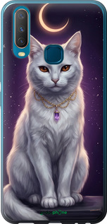 2D пластиковый чехол Mystic White Cat Gothic Dark Purple Gold для Vivo Y17 - 6805t-1447 изображение 