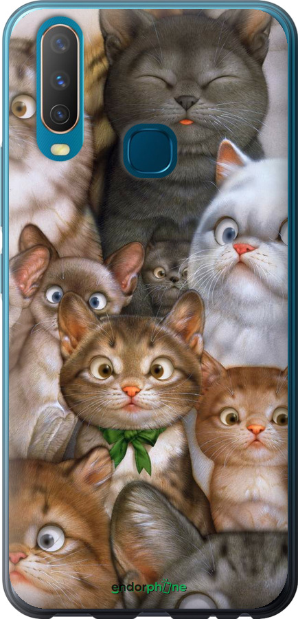 

2D пластиковий чохол "Коти" для Vivo Y17