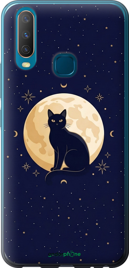 Силиконовый чехол Cute Cat Celestial/Witchy для Vivo Y15 - 6787u-1791 изображение 