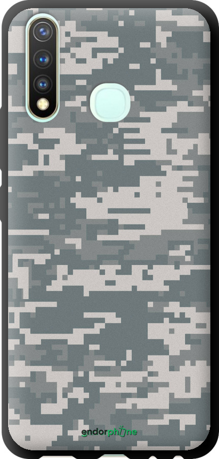 TPU preto Capa "Camuflar" para Vivo Y19