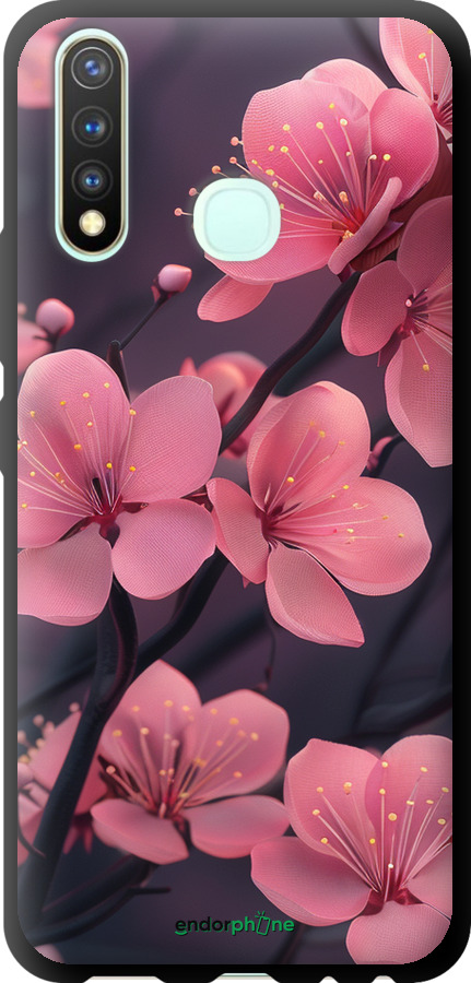 TPU чехол Пурпурова сакура для Vivo Y19 - 6075b-630 изображение 