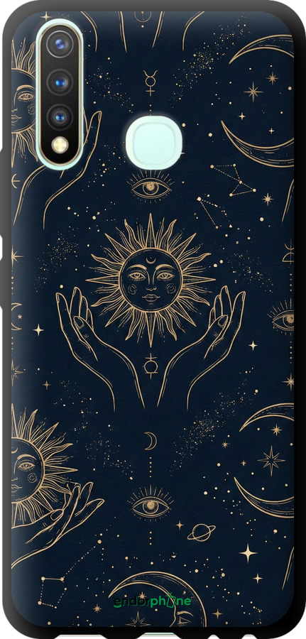 TPU чехол Celestial Harmony: Sun & Moon Gold Mystic Pattern для Vivo Y19 - 6778b-630 изображение 