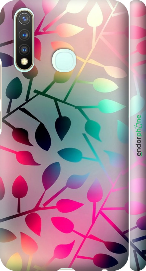 

3D пластиковий матовий чохол "Листя" для Vivo Y19