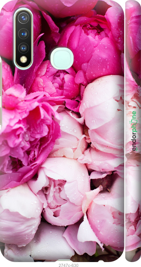 

Custodia in Plastica 3D opaca Peonie rosa" for Vivo Y19"