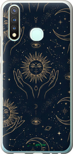 Силиконовый чехол 'Celestial Harmony: Sun & Moon Gold Mystic Pattern' для Vivo Y19 изображение 5