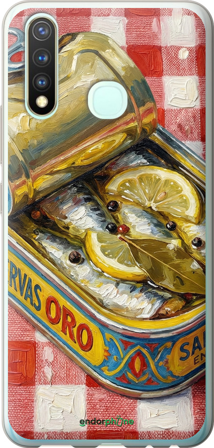 Силиконовый чехол Vintage Sardine Tin Phone для Vivo Y19 - 6772u-630 изображение 