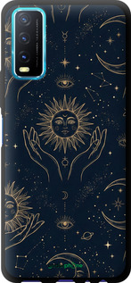 TPU чехол Celestial Harmony: Sun & Moon Gold Mystic Pattern для Vivo Y20 - 6778b-2078 изображение 
