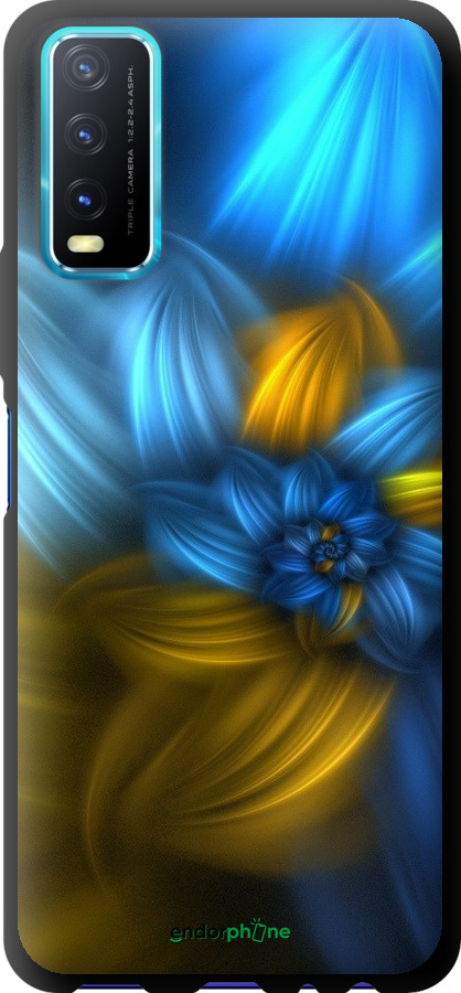 

TPU чорний чохол "Візерунок 46" для Vivo Y20, Синій