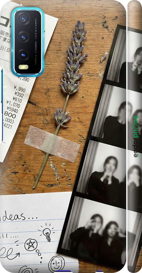 3D пластиковый матовый чехол Aesthetic Scrapbook Collage для Vivo Y20 - 6773m-2078 изображение 