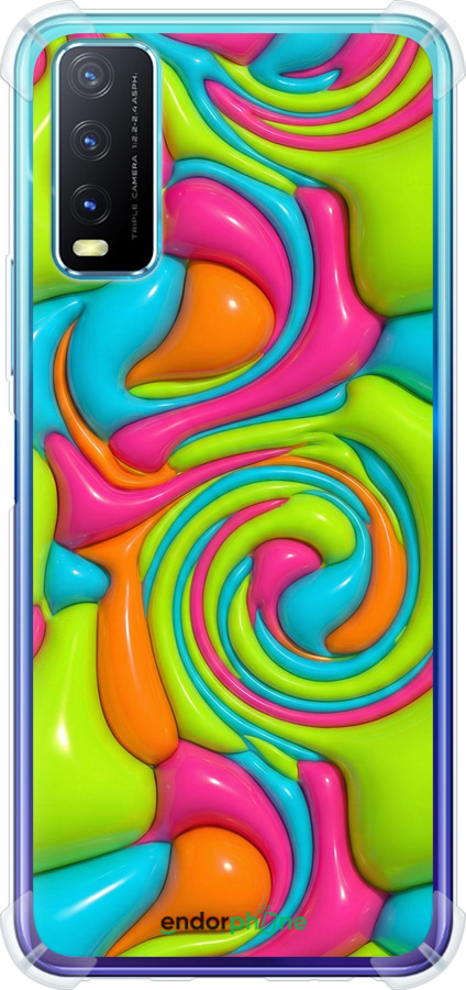 Силикон с усиленными углами чехол Y2K Jelly Dream для Vivo Y20 - 6780sp-2078 изображение 