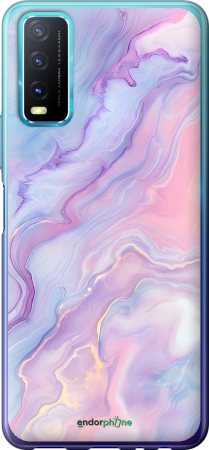 2D пластиковый чехол Нежный мрамор для Vivo Y20 - 6310t-2078 изображение 