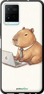 TPU чехол Funny Capybara CEO Working для Vivo Y21 - 6777b-669 изображение 