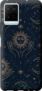 TPU чехол Celestial Harmony: Sun & Moon Gold Mystic Pattern для Vivo Y21s - 6778b-2550 изображение 