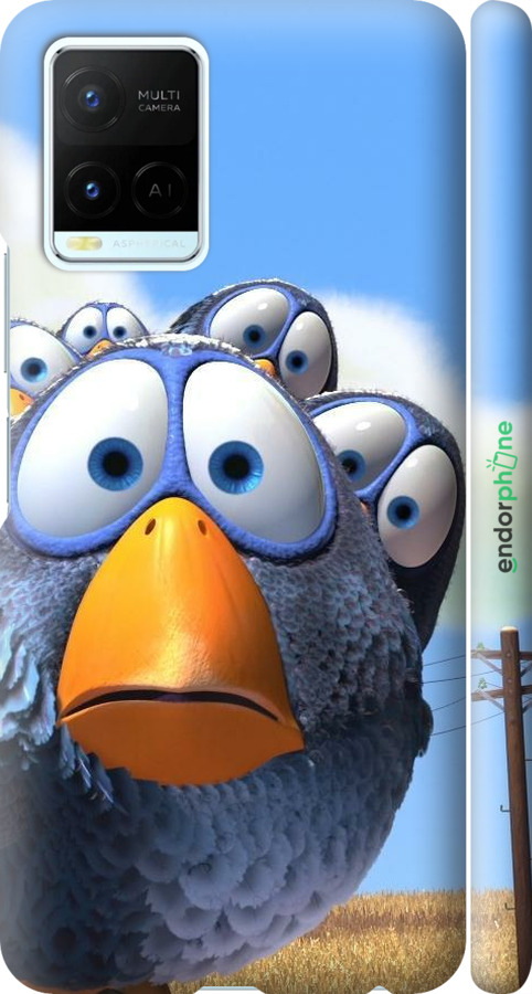 3D пластиковый матовый чехол Angry Birds для Vivo Y21 - 6008m-669 изображение 