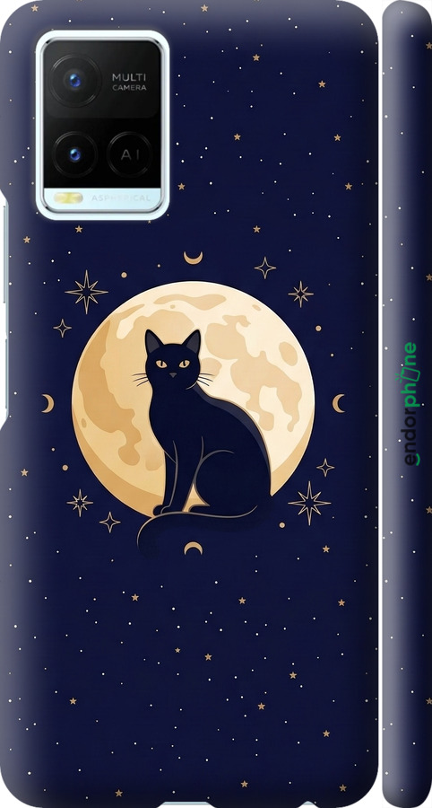 3D пластиковий матовий чехол Cute Cat Celestial/Witchy для Vivo Y21s - 6787m-2550 изображение 