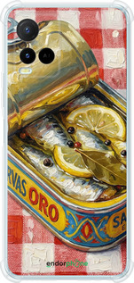 Силіконовий протиударний с посиленими кутами чехол Vintage Sardine Tin Phone для Vivo Y21 - 6772sp-669 изображение 