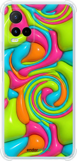 Силикон с усиленными углами чехол Y2K Jelly Dream для Vivo Y21s - 6780sp-2550 изображение 