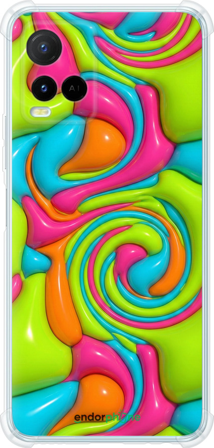 Силикон с усиленными углами чехол Y2K Jelly Dream для Vivo Y21s - 6780sp-2550 изображение 