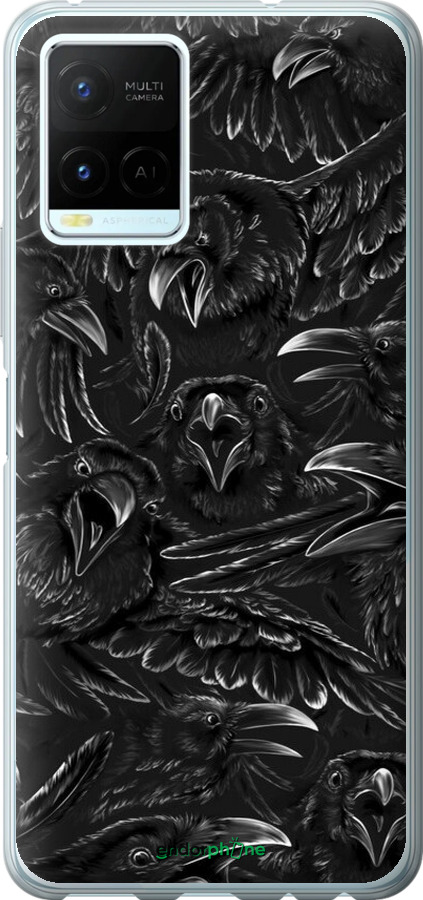 Силіконовий чехол Вороня лють для Vivo Y21 - 6474u-669 изображение 