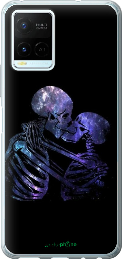 Силіконовий чехол Із зображенням скелета для Vivo Y21 - 6537u-669 изображение 