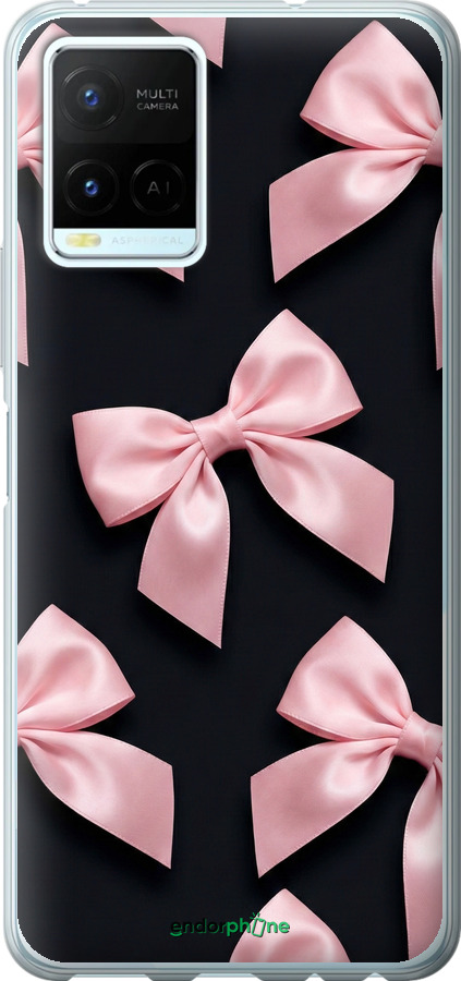 Силиконовый чехол Coquette Ribbons Dark Coquette для Vivo Y21s - 6767u-2550 изображение 