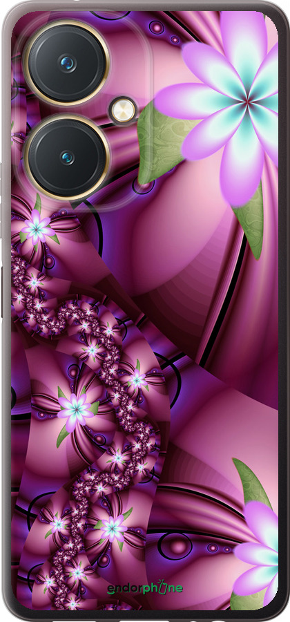 

Силіконовий чохол "Квіткова мозаїка" для Vivo Y27, Рожевий