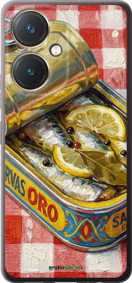 Силиконовый чехол Vintage Sardine Tin Phone для Vivo Y27 - 6772u-579 изображение 